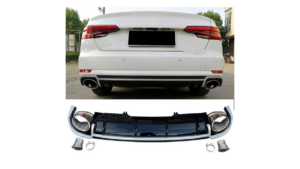 Diffuser Audi A4 B8 Facelift Rear with Pipes