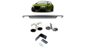Diffuser Audi A4 B8 Facelift Rear with Pipes