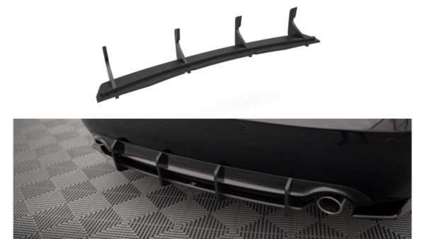 Diffuser Audi A4 S-Line B7 Rear Street Pro Black-Red
