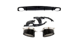 Diffuser Audi A6 C7 Facelift Rear with Pipes