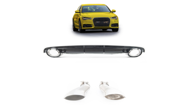 Difuusor Audi A6 C7 Facelift tagumine koos torudega
