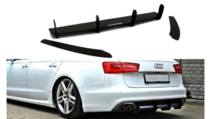 Diffuser Audi A6 C7 S-Line Rear + Rear Splitter Side exhaust 1x2