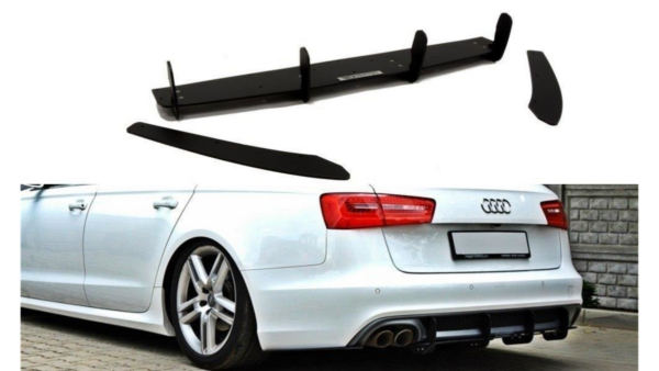 Diffuser Audi A6 C7 S-Line Rear + Rear Splitter Side exhaust 1x2