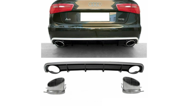 Difuusor Audi A6 C7 tagumine koos torudega