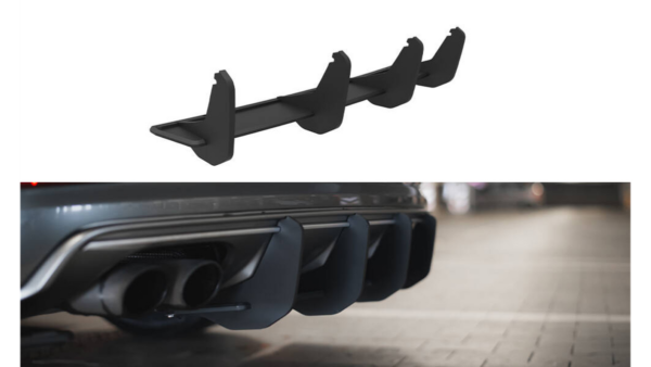 Diffuser Audi S3 8V Rear Street Pro Black-Red