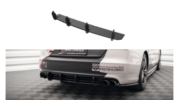 Diffuser Audi S8 D4 Rear Street Pro Red
