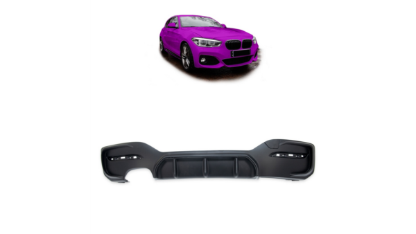 Diffuser BMW 1 F20 F21 Facelift Rear Matt Black