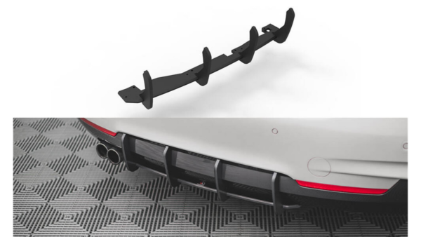 Diffuser BMW 4 F32 M-Pack Rear Street Pro v.1 Black-Red