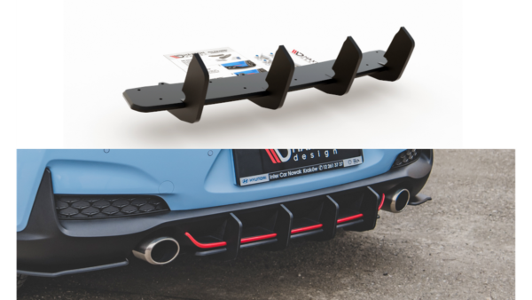 Diffuser Hyundai I30 III N Rear Racing Durability v.2 Black