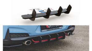 Diffuser Hyundai I30 III N Rear Racing Durability v.2 Black-Red
