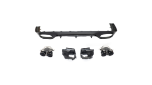 Diffuser Mercedes-Benz E C238 A238 Rear with Pipes black