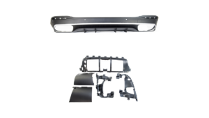 Diffuser Mercedes-Benz GLE V167 Rear with Pipes chrome