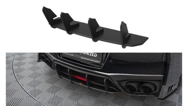 Diffuser Nissan GTR R35 Facelift Rear Street Pro Red