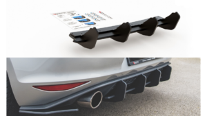 Diffuser Volkswagen Golf 7 GTI Rear Racing Durability v.2 Red