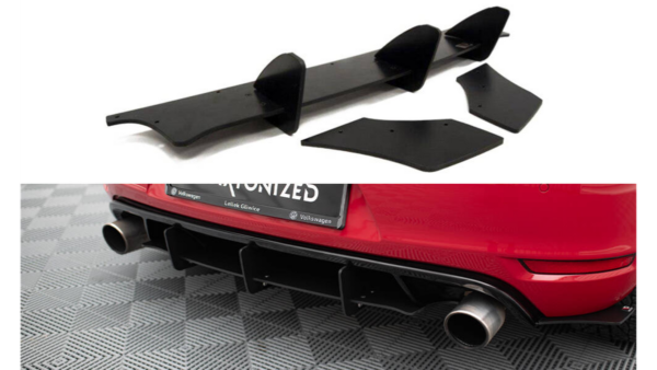 Diffuser Volkswagen Golf VI GTI 35th Rear + Rear Side Splitters