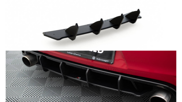 Diffuser Volkswagen Golf VI GTI Rear Racing Durability v.2 Black-Red