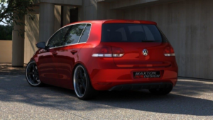 Diffuser Volkswagen Golf VI Rear without exhaust hole Gloss Black