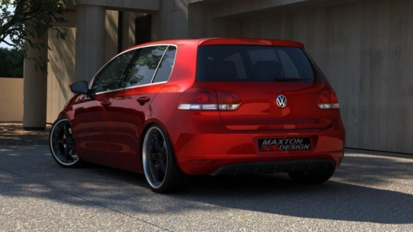 Diffuser Volkswagen Golf VI Rear without exhaust hole Gloss Black