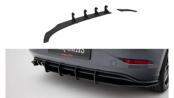 Diffuser Volkswagen Polo GTI Mk6 Facelift Rear Street Pro Red