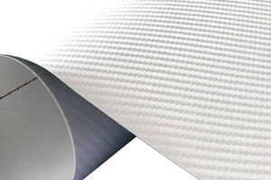 Carbon foil White 100x127 cm
