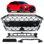 Grill Audi A3 8Y Silver & Gloss Black