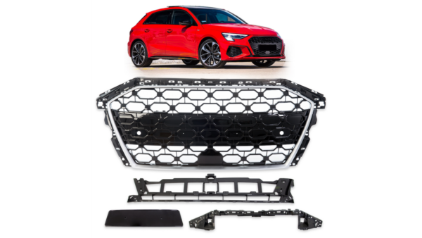 pol_pl_Grill-Audi-A3-8Y-Silver-Gloss-Black-268276_6.png Grill Audi A3 8Y Silver & Gloss Black