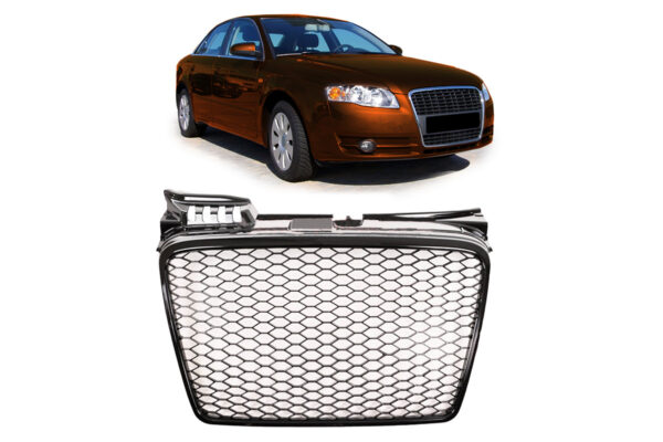 pol_pl_Grill-Audi-A4-B7-RS-Style-Black-22122_4.jpg Grill Audi A4 B7 RS-Style Black
