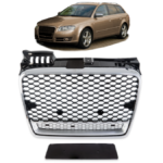 Grill Audi A4 B7 Silver & Gloss Black
