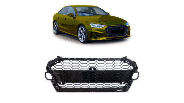 Grill Audi A4 B9 Facelift Gloss Black Camera