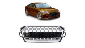 Grill Audi A5 F5 Facelift Silver & Gloss Black