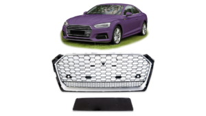Grill Audi A5 F5 Silver & Gloss Black