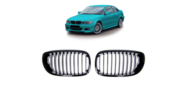 Grill BMW 3 E46 Facelift Single Line Gloss Black