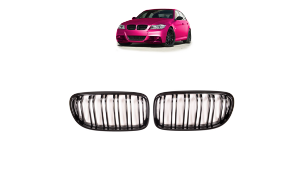 pol_pl_Grill-BMW-3-E90-E91-Facelift-podwojne-zeberka-Matt-Black-264723_5.png Grill BMW 3 E90 E91 Facelift Dual Line Matt Black