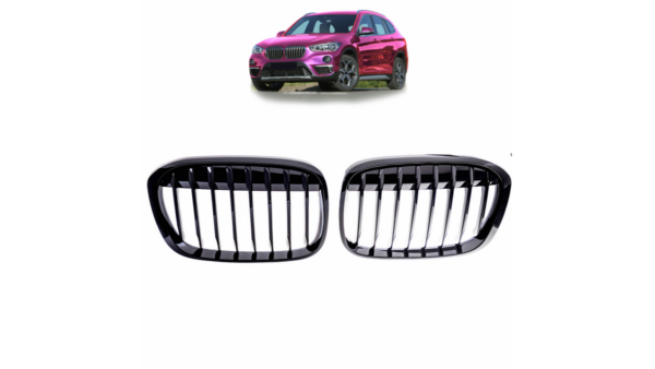 Grill BMW X1 F48 Single Line Gloss Black