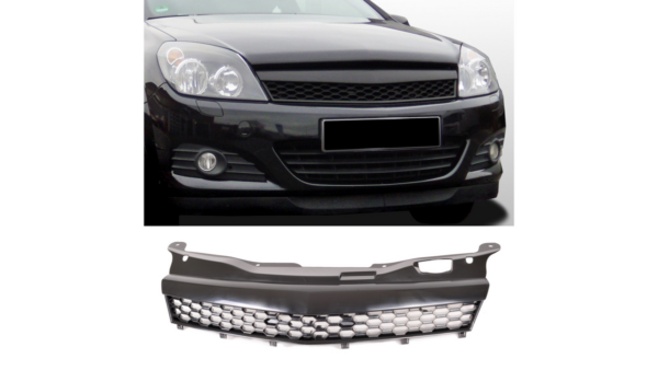 Grill OPEL ASTRA H GTC ASTRA H TwinTop Black badgeless
