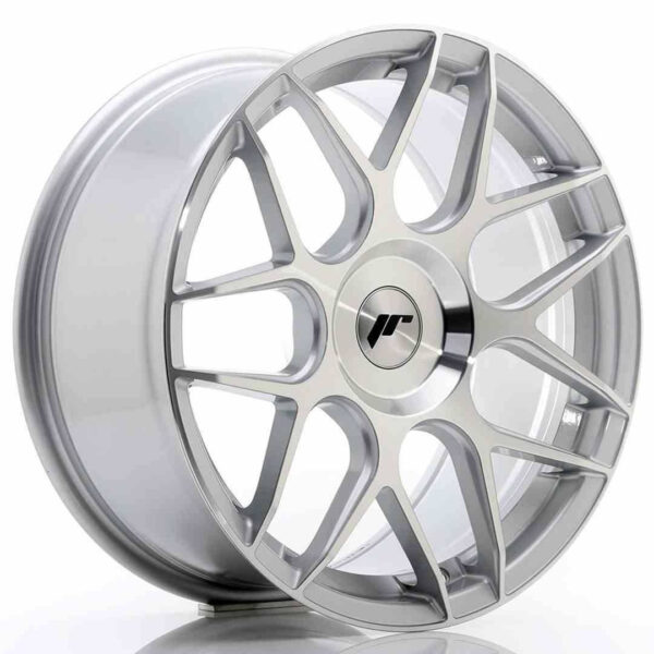 JR Wheels JR18 18x8.5 ET25-45 Blank Silver Machined