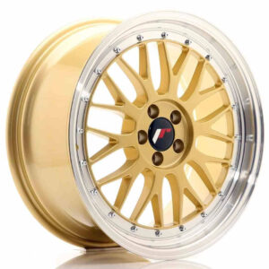 JR Wheels JR23 18x8.5 ET45 5x112 Gold w/Machined Lip