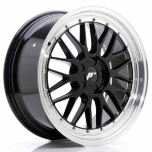 JR Wheels JR23 19x8.5 ET20-50 5H BLANK Gloss Black w/Machined Lip