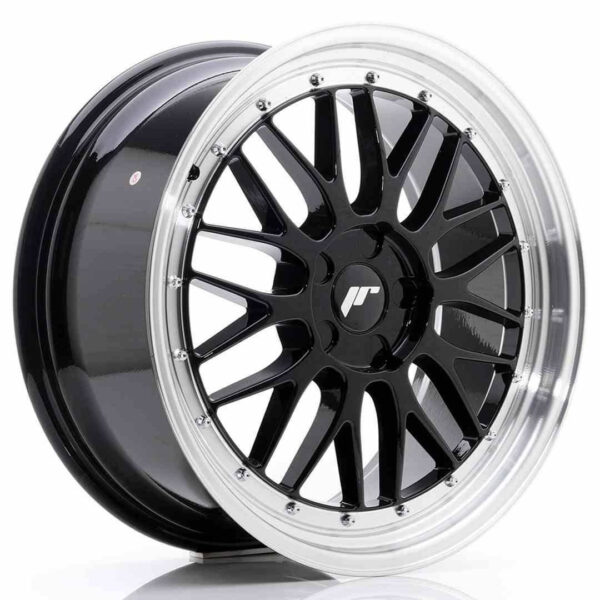 JR Wheels JR23 19x8.5 ET35-50 5H BLANK Gloss Black w/Machined Lip