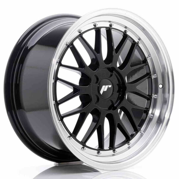 JR Wheels JR23 19x9.5 ET20-48 5H BLANK Gloss Black w/Machined Lip