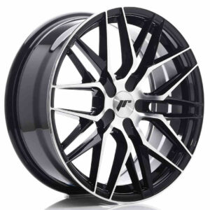 JR Wheels JR28 18x7.5 ET40 BLANK Gloss Black Machined Face