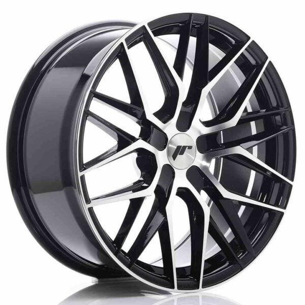 JR Wheels JR28 19x8.5 ET35-40 5H BLANK Gloss Black Machined Face
