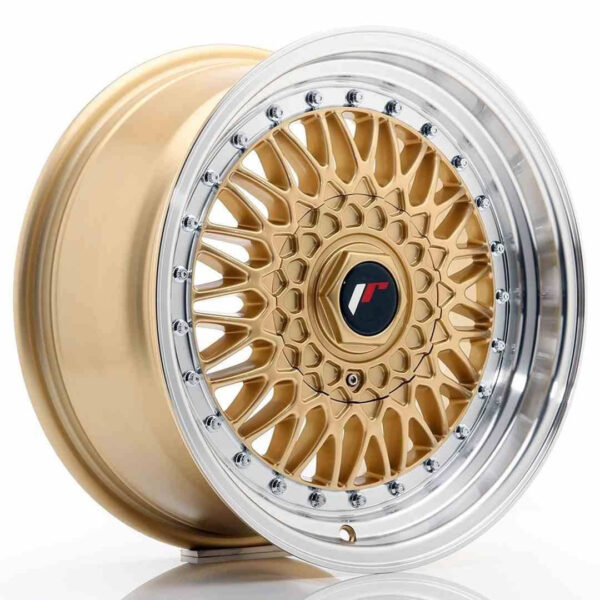 JR Wheels JR9 16x7.5 ET25 4x100/108 Gold w/Machined Lip