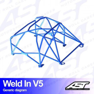 Roll Cage AUDI A1 (8X) 3-door Hatchback FWD WELD IN V5
