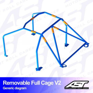 Roll Cage AUDI A3 / S3 (8V) 5-door Sportback Quattro REMOVABLE FULL CAGE V2
