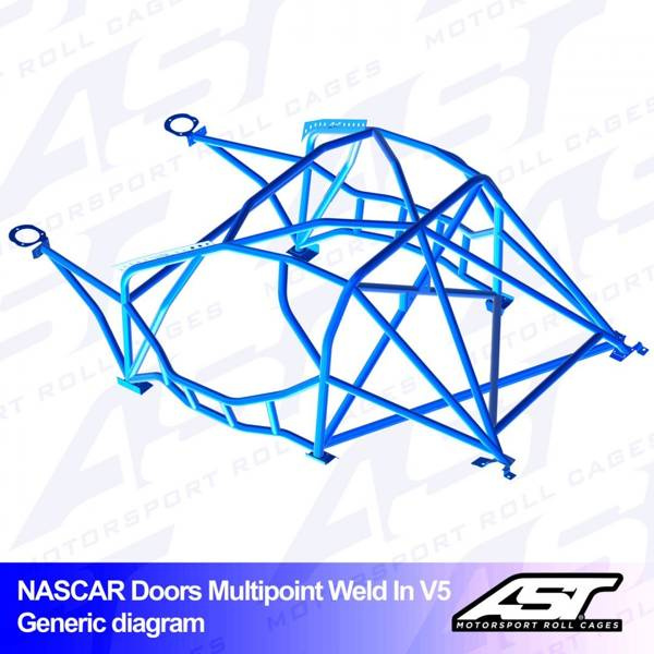 Roll Cage BMW 1-Series (E82) 2-door Coupe RWD MULTIPOINT WELD IN V5 NASCAR-door