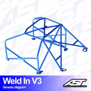 Roll Cage BMW (E30) 3-Series 4-door Sedan RWD WELD IN V3