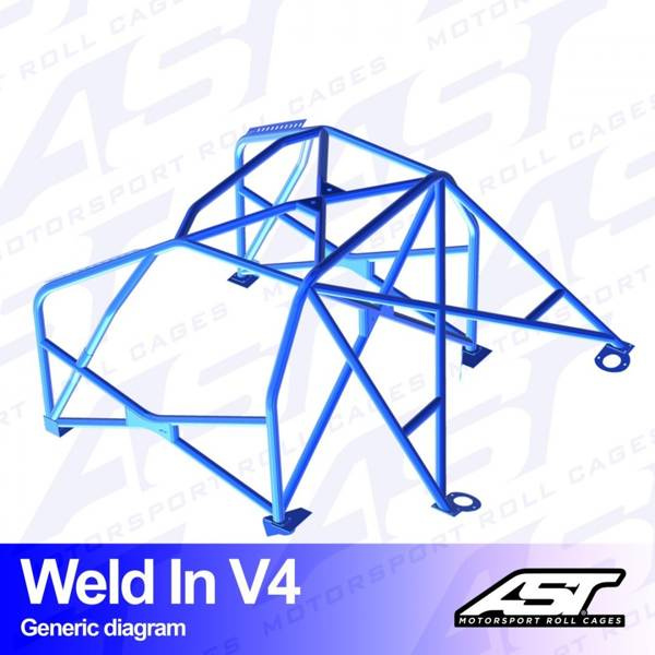 Roll Cage BMW (E30) 3-Series 4-door Sedan RWD WELD IN V4