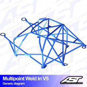 Roll Cage BMW (E30) 3-Series 4-door Sedan RWD MULTIPOINT WELD IN V5