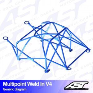Roll Cage BMW (F87) 2-Series 2-door Coupe RWD MULTIPOINT WELD IN V4